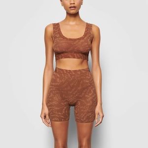 Skims Mesh Plunge Bralette and Shorts